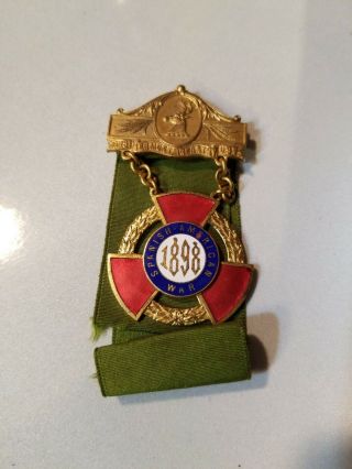 Old 1898 Spanish American War 1st Vermont Volunteer Infantry Medal