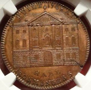1797 G Britain Penny Middlesex London Ironmonger Ngc Ms65rb Conder Token D&h - 103