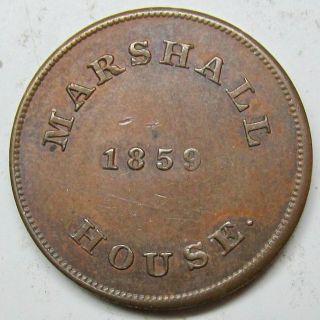1859 Alexandria Virginia Marshall House Merchant Token