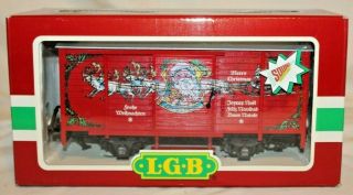 Exciting Beauty Lgb 43352 Merry Christmas Musical Song Sound Box Car G Gauge Mib
