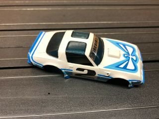 Ho Slot Car Aurora Afx 1979 Pontiac Firebird Trans Am White & Blue Body Only 3