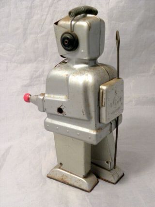 Ca.  1954 Strenco - Strauss ST - 1 Tin Wind Up Robot Toy Vintage Germany 2