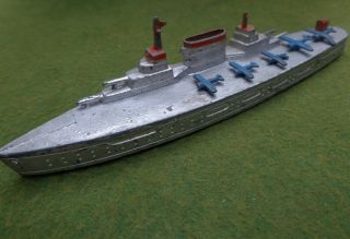 Vintage Tootsie Toy Aircraft Carrier Boat Metal Toy