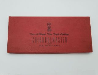 Vintage Cribbagemaster Model 1950 Drueke Once A Round Three Track Game Complete