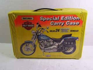 Matchbox From 1994 Special Edition Harley Davidson Carry Case W/ 2 12 Car Trays