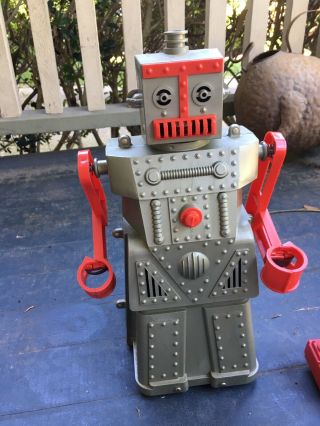 Two For Price Of One Ideal 50 ' s ROBERT THE ROBOT MECHANICAL MAN w BOXES 2