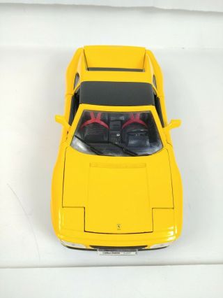 Maisto 1990 Ferrari 348 - Ts Model Car 1/18 Scale Special Edition Yellow Diecast