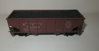 Athearn Ho Scale York Central 834592 2 - Bay Hopper With Load & Steel Wheels