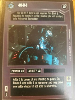 Star Wars Ccg Bb Premiere Limited Ds - 61 - 3 Non - Swccg