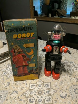 1957 1st Ver.  All Nomura Robby The Robot Tin Mechanized Battery Operated