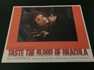 Taste The Blood Of Dracula Christopher Lee Lobby Card 1