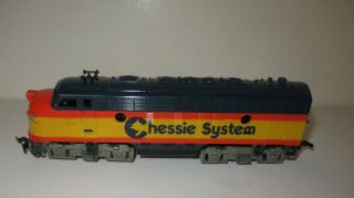 Tyco Ho Scale Powered Chessie System 4015 Diesel Engine - Parts Or Resto