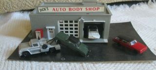 Vtg Plasticville/bachmann Auto Body Repair Shop - Ho Scale Model Railroad 2915