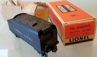 Lionel 6466wx Whistle Tender,  Barely C8 3 City Box Liner1948