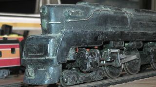 Ho Brass Diecast Bowser 4 - 4 - 4 - 4 T - 1 Pennsylvania Rr Prr Steam Engine & Tender C2