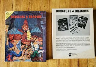 Dungeons & Dragons Basic Set 1001,  3rd Ed,  1979 - Box Only