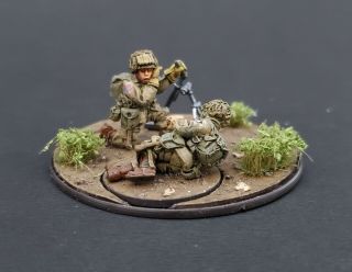 Warlord Games Bolt Action Ww2 Us Airborne Light 60mm Mortar Team 28mm Painted