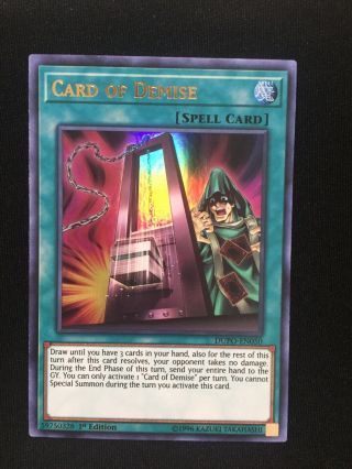 Yugioh Card Of Demise 1st Edition Ultra Rare Near Dupo - En050
