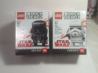 L - Lego Brickheadz Star Wars Darth Vader Set 41619 Stormtrooper 41620
