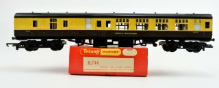 Hornby Oo Gauge R.  744 Great Western 3rd Class Coach With Seat 5104