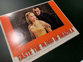 Christopher Lee Taste The Blood Of Dracula Lobby Card 2 Gorgeous Great Price