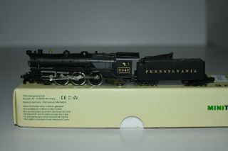 N Scale Minitrix 2970 Pennsylvania 4 - 6 - 0 Powered Steam Locomotive 2347 C10275