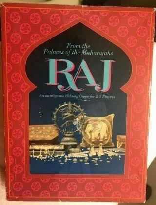 Raj Outrageous Bidding Game For 2 - 5 Players - From The Palaces Of The Maharajahs