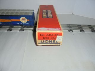 LIONEL 6464 - 400 B&O BOX CAR WITH BOX POSTWAR 3
