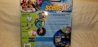 Disney 2nd Edition Scene It? In tin.  Cards are still.  DVD is open. 2