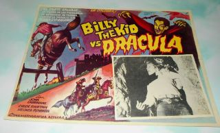 1950s Mexican Billy The Kid Vs Dracula Movie Lobby Card