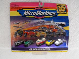 Micro Machines 9 Volkswagens Still In Factory Package.