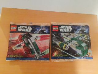 Lego Star Wars Brickmaster Slave 1 (20019),  Bounty Hunter Assault Gunship (20021)
