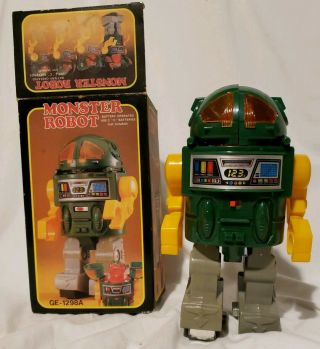 Vintage Monster Robot Ge - 1298a Battery Operated W/ Box Vg Htf Not