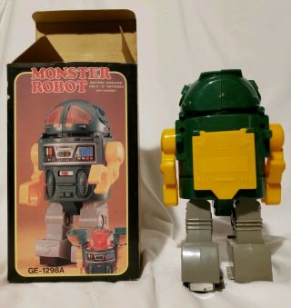 Vintage Monster Robot GE - 1298A Battery Operated w/ box VG HTF Not 3