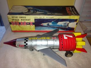 Nomura Masudaya Horikawa Solar X 7 Rocket Ufo Tin Japan Vintage Space Toy