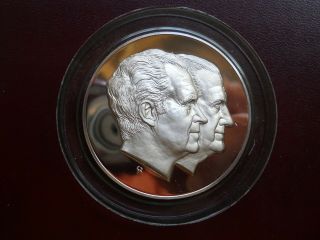 1973 Richard Nixon/agnew Official Inauguration Medal Proof Sterling Silver