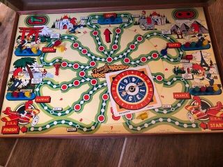 1956 Travel with Woody Woodpecker Board Game Vintage 2