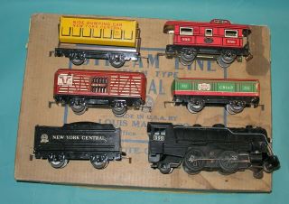 Vintage Marx Streamline Electric Toy Train Set 3987 9923 Box Engine 999