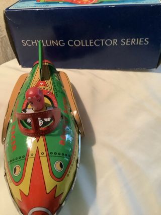 Schylling Rocket Racer Tin Friction Toy Motor Sound 2001 Bright Color