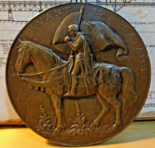 Antique Historical French " Joan Of Arc " Bronze Medal