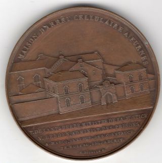 1875 Belgian Medal Issued For The Furnes Prison,  Engraved By G.  Jehotte
