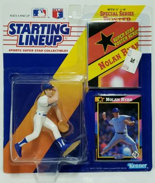 Nolan Ryan - Starting Lineup Slu Mlb 1992 Figure,  Poster & Card - Texas Rangers