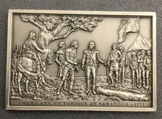 Americans Victorious Battle Of Saratoga American Revolutionary War Ingot Medal