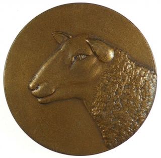 Belgium Farming Sheep Ministry Of Agriculture Bronze 50mm