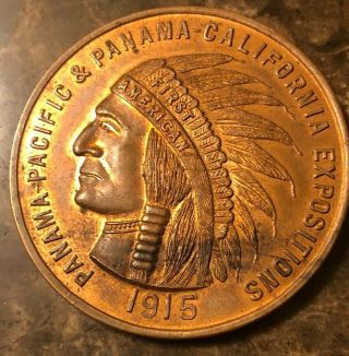 1915 Panama - Pacific International Exposition Large Souvenir Copper Penny