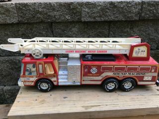 Nylint Water Cannon Fire Truck Sound Machine 1989 Metal 24 " Long Not