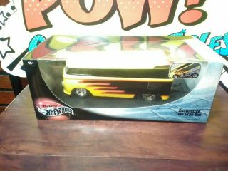 100 Hot Wheels Vw Drag Bus - 1:18 - Limited Edition - Real Riders Yellow/black
