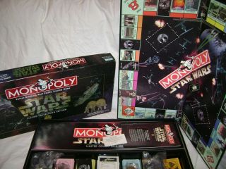 Parker Brothers 1996 Star Wars Monopoly Game Limited Edition 100 Complete