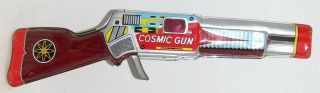 Vintage Tin Cosmic Gun Rifle Ray Gun,  Made In Japan,  Shudo