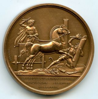 France Bronze Restrike Medal Napoleon Battle Of Sommo Sierra 41mm 40gr